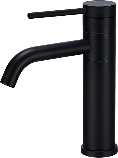 Peppermint Black Bathroom Basin Mixer Tap Swivel Spout Modern Sink Mono Lever