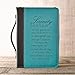 Christian Art Gifts Women's Fashion Bible Cover Serenity Prayer, Aqua/Black Faux Leather (Medium)