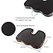 Warmtaste Memory Foam U-shaped Seat Cushion for Coccyx Orthopedic Back Pain and Sciatica Relief/Office Chairs,Cars,Wheelchairs, 2 Color Covers - Brown and Gray