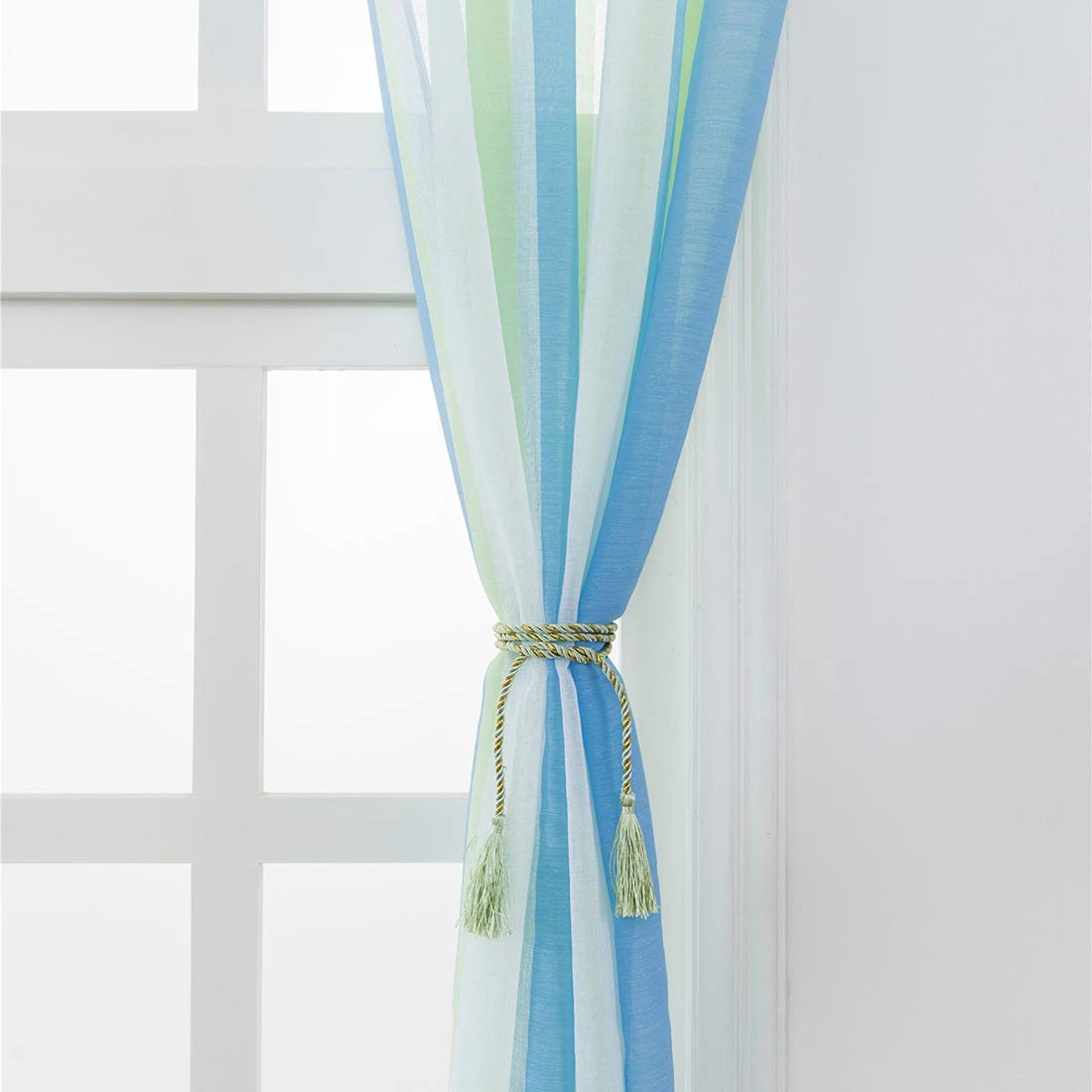 pinji juego de 2 cortinas translucidas