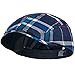 MG Plaid Ivy Newsboy Cap Hat (Medium, Navy)