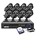 Zclever 8Ch 1080N AHD Night Vision CCTV Security Camera System Surveillance DVR Kits with HDD