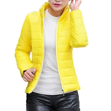 JMETRIC Damen Steppjacke|Übergangsjacke Parka|Winterjacke|Übergangsjacke|Verdickung Jacke| Kapuzenjacke| Daunenjacke Stehkrag