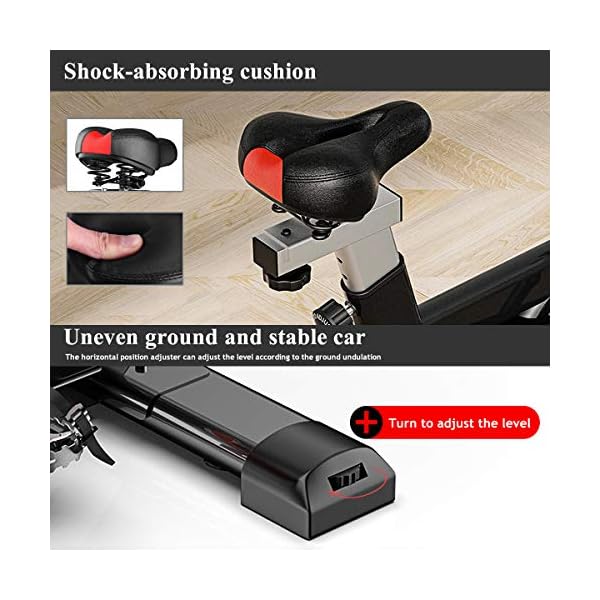 AJUMKER Indoor Exercise Bike Spinning Bike Adjustable Handlebars&Seat Gym Home Workout All-inclusive Fitness Bicycle Stationary Heart Rate Function LCD Display 330lbs Affordability (UK Stock)