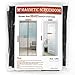 Magnetic Screen Door, Fiber Screen Heavy Duty mesh Door Screen and Full Frame Hook and Loop Fits Door Size up to 36x83 in, Fresh air in and Good Light Transmission (Gray)