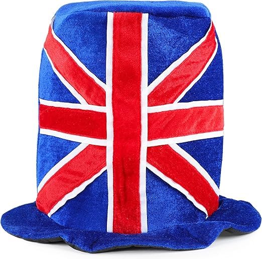 Toyland® 30cm Union Jack Velvet Top Hat - British Fancy Dress Accessories
