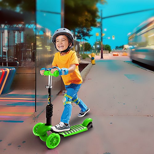 Kaluo 3-In-1 Scooter for Toddlers Adjustable Height Glider 3 Wheeled Scooter Wide Deck with 5 Modes Kid Scooters