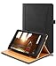 All-New Amazon Kindle Fire HD 8 Case(7th Generation,2017 Release),SKYLMW Folio Leather Case Full-Body Anti-Slip Protective Case for Fire HD 8 Tablet with Stand,Document/Card Pocket,Pen Holder,Black