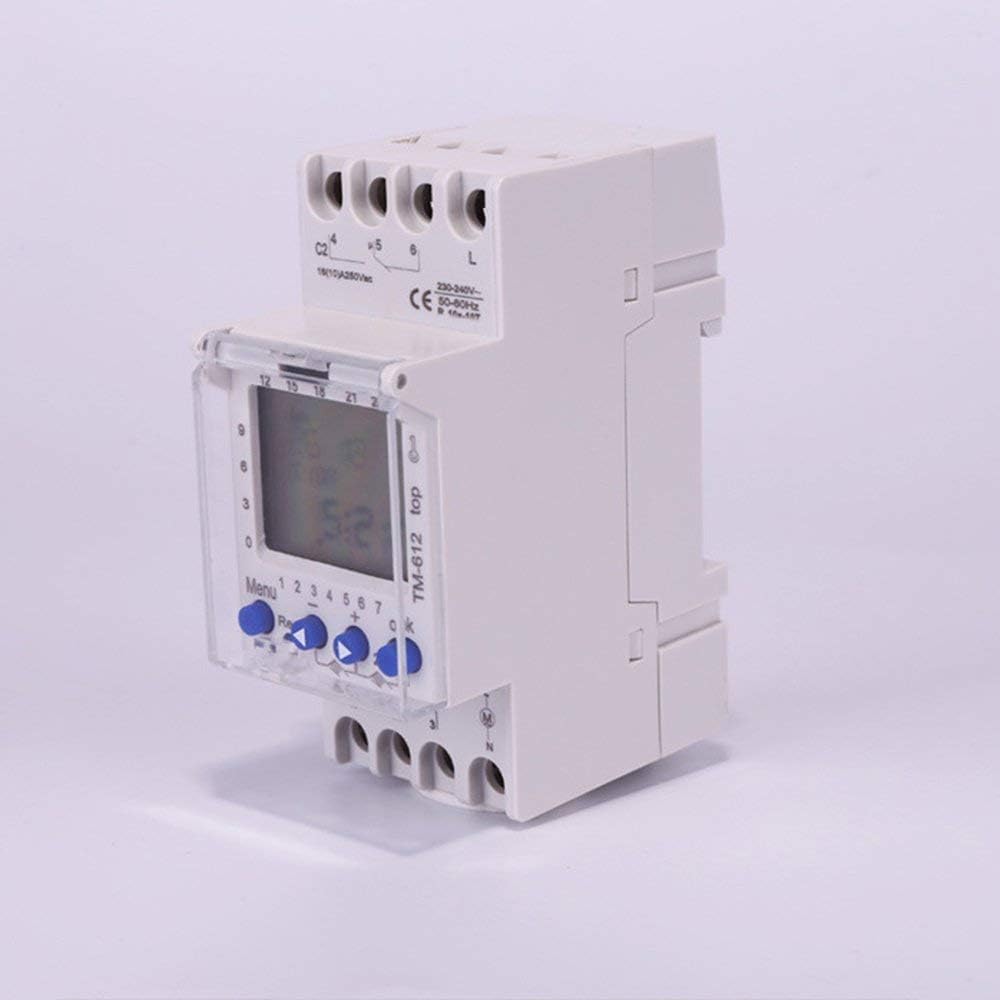 Fashionlook Sinotimer 220V Tm612 Two Channel Timer 7 Days 24Hours Programmable Electronic Lcd Digital Time Switch With Two Relay Outputs