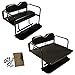EZGO TXT Golf Cart Rear Flip Folding Back Seat Kit, 1995 And Up - All Factory Colors (Black Cushions)