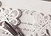 DORIS HOME Square Wedding Invitations Cards Kits Fall Bridal or Baby Shower Invite, Birthday Invitation Wedding Rehearsal Dinner Invites, Autumn Engagement Bach with Bowknot Hollow,1pcs