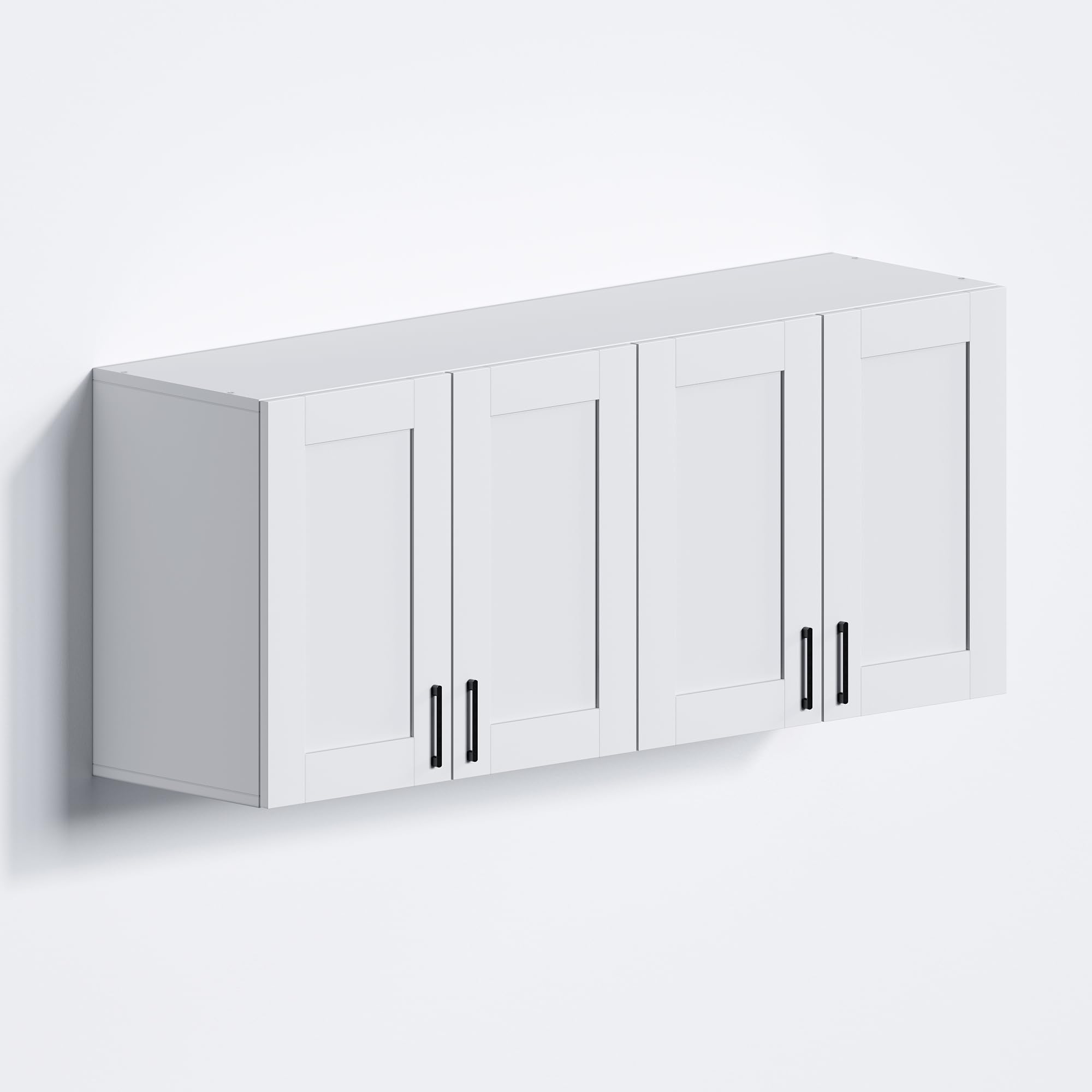 Photo 1 of *MISSING PARTS*
White Laundry Room Cabinets and Storage with 4 Doors and Utility Adjustable Shelf?Gabinetes Para Cocina Cupboard Kitchen Organizers and Storage Pantry Wall Mounted 12.4"D x 47.2"W x 19.7"H