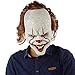 ZIFUNMUR Adult Horror Clown Joker Stephen Latex Costume Mask Scary Halloween Cosplay Party Decoration Props White