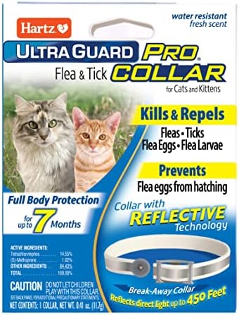 Image showcasing Hartz UltraGuard Pro Flea & Tick Collar for Cats and Kittens, 7 Month ...