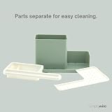 simplywire Sink Tidy Caddy with Drip Tray Sage Green White view 5