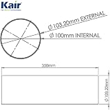 Kair Plastic Ducting Pipe 100mm to 350mm Short Length Rigid Duct Channel view 2