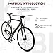 Outroad Fixed Gear Single-Speed Fixie Urban Track Bike Free Wheel, Blackthumb 3