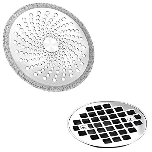 STAN BOUTIQUE Shower Hair Drain Trap | Catcher Stall Protector Strainer Flat Cover Stopper for Bathrooms Stainless Steel and Silicone for Easy Cleaning - 2 Pack