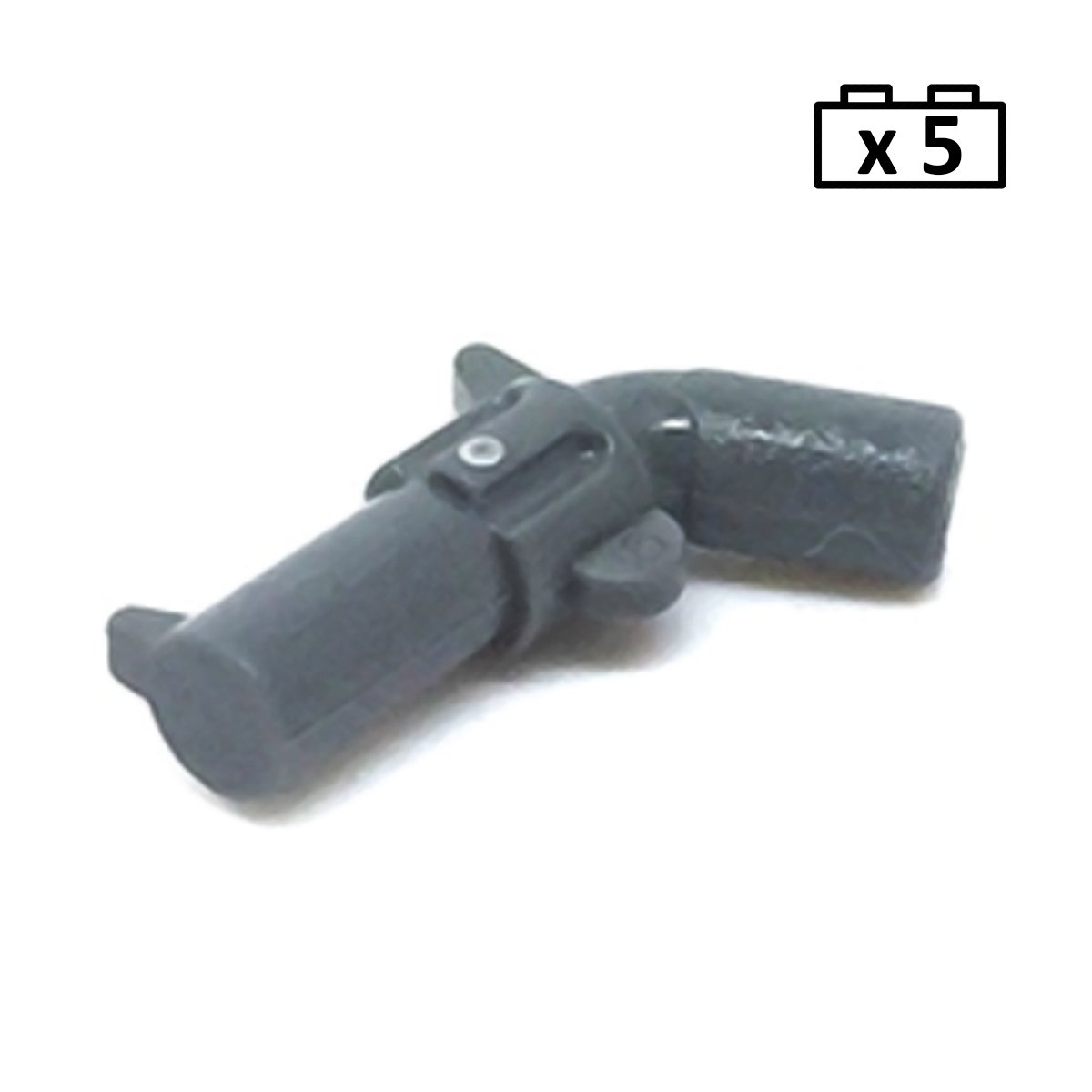 LEGO 5 x Minifigure Grey Revolver Pistol Gun Weapons 30132