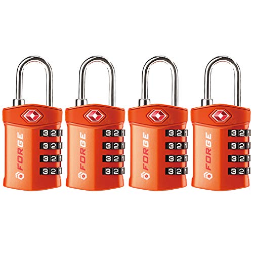 Forge Travel Lock,TSA Approved Luggage Locks for Air Travel, Gym Lockers, School Lockers, Pelican Cases, Gun Case, Easy Read Dials, Durable Alloy Body