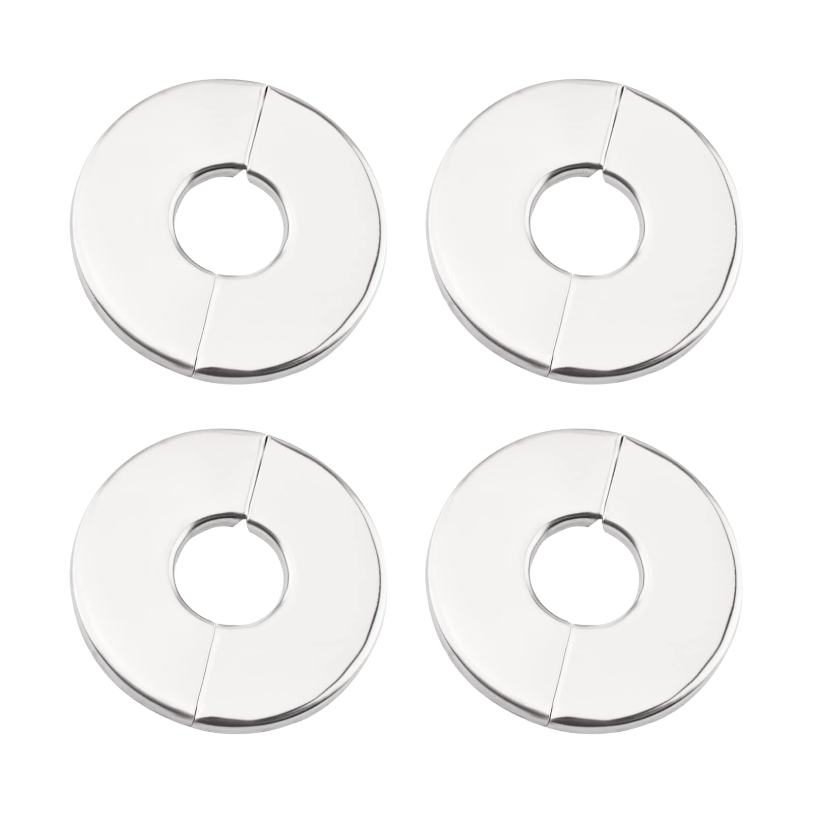 INCREWAY Wall Split Flange, 4pcs Stainless Steel Round Escutcheon Plate Split Flange Replacement and Repair Kit for 24mm Diameter Pipe