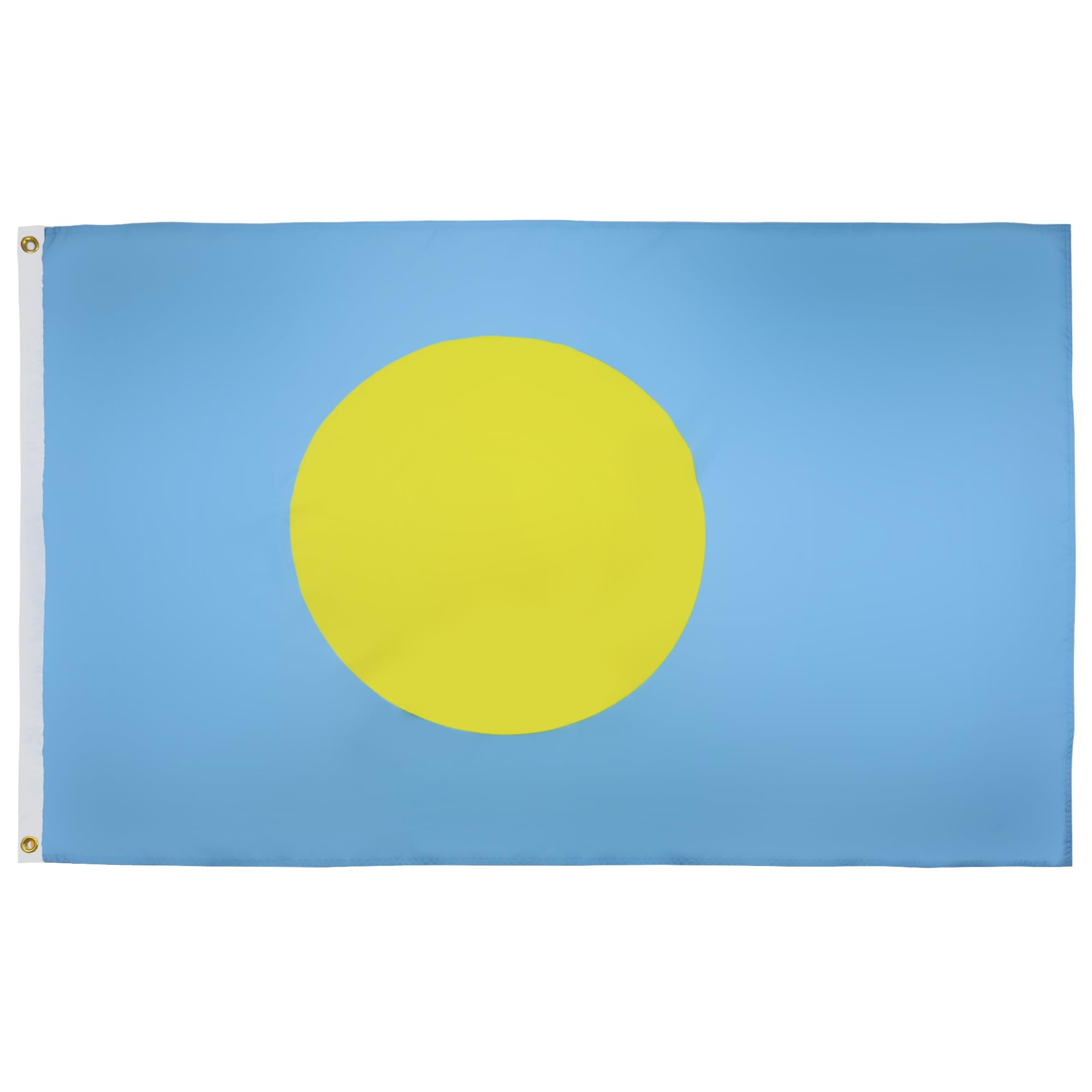 AZ FLAG - Palau Flag - 3x5 Ft - 100D Polyester Palauan Banner with Two Metal Grommets - Fade Resistant - Vivid Colors - 3' x 5' Feet - 150x90 Cm — image 1