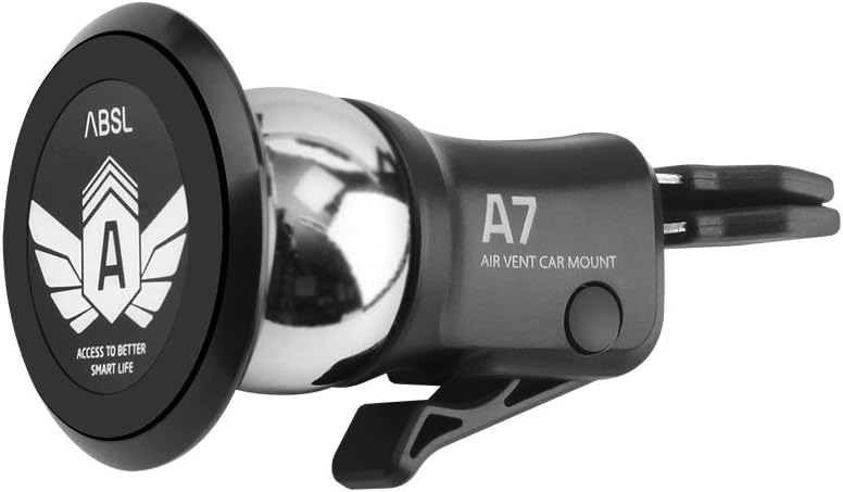ABSL Universal Magnetic Car Mount, A7, Both Air Vent & CD Slot Cell Phone Holder, Easy Install, Strong Hold Clip