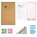 F-color Compatible Full Screen Cover Tempered Glass Screen Protector Replacement for iPhone 8 Plus, iPhone 7 Plus Screen Protector, Rose Gold, 5.5 Inch