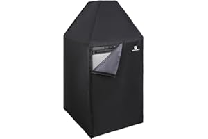 VEPKOIT Kegerator Beer Tower Cover, Residential Kegerator Cover for Outdoor Use, Waterproof Keg Beer Dust Cover for Double or Triple Tap Draft Beer Tower, Kegerator Accessories - Black