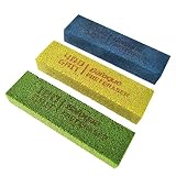 Baroque Fret Erasers 180 & 400 & 1000 Grits, Guitar Fret Polishing Abraisive Rubber Blocks, Set of 3 Grits