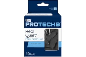 Flents Protechs Real Quiet Foam Ear Plugs for Small Ear Canals, Soft, Comfortable Hearing Protection for Sleep, Work, Travel 