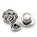 Housweety 30 Sets Silver Tone Flower Spike Rivet Studs Spots 13x12mm 8x4mm