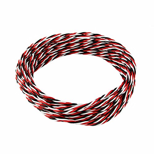 OliYin 32 feet DIY FUTABA Color 22# 22AWG 60 Cores Servo Extension Cable Twisted Wire for RC Model