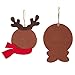 Juvale Felt Christmas Ornament Faces (8 Pack): Santa Claus, Reindeer, Gingerbread Man, Snowman - Soft Felt Material, Easy To Hang, Small Size, Classic Style
