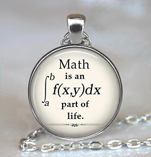 Math is an Integral Part of Life Necklace, Math Pendant Math Teacher Gift