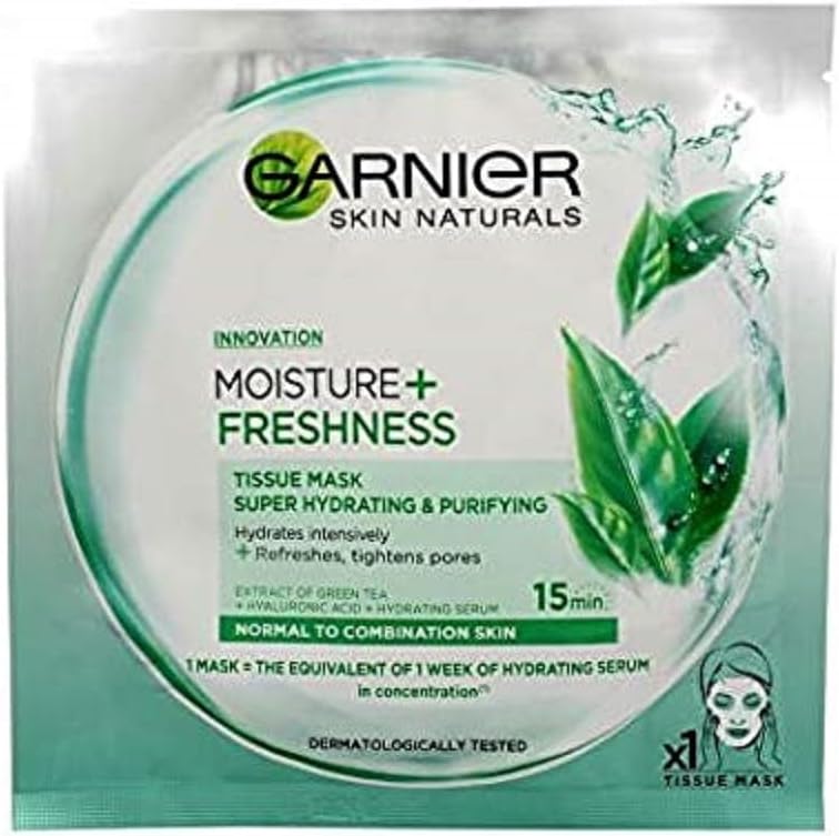 Garnier Green Tea Hydrating Cleansing Face Mask Moisture Freshness Pack 1