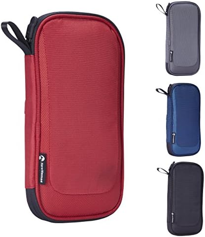 NewNomad Premium Passport Holder, Travel Wallet with RFID Blocking Technology (Red)