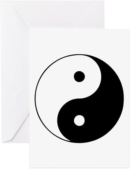 Cafepress Symbole Yin Yang Carte De Vœux Carte De Note