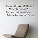 Witkey Dr Seuss You're Off to Great Places. Wall Vinyl Sticker Decals Quote Saying Decor Art Bedroom Design Mural