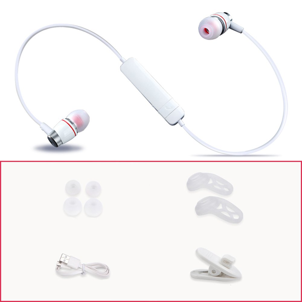 Bluetooth Headphones, Wireless Earphones with Noise Cancelling Microphone, Sweatproof in-ear Earbuds Stereo Sport Headset For Iphone 5 5s 6 6s 7 plus Samsung Galaxy s7 s6 edge Android IOS phone