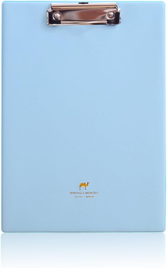 Jia Hu A4 Leather File Writing Clipboard Folder Document Holder Girls Student Office Gift Blue