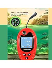 LUCKY Portable Fish Finders Depth Finders Fishing Fish Finder for Kayaks Portable Fishing Sonar Wired Transducer for Kayak Boat Sea Fishing