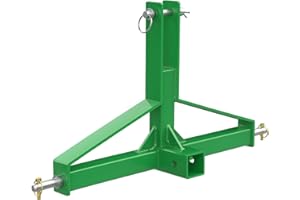 GarveeTech 3 Point 2 in Trailer Hitch Receiver Heavy-Duty for Category 1 Tractors Compatible with Kubota, BX, LM25H, WLM Tractor, NorTrac, Yanmar, Kioti, Cat (3 Point Hitch-Green)