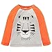 Soda Park Boys Long Sleeve Solid Cotton Cute Tiger Graphic T Shirt Orange 4T