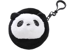 BRTOO Cute Coin Purse Plush Animal Coin Pouch Small Funny Kawaii Change Purses with Zipper Mini Cute Wallet Shark Bag for Women & Girl (Mini panda)