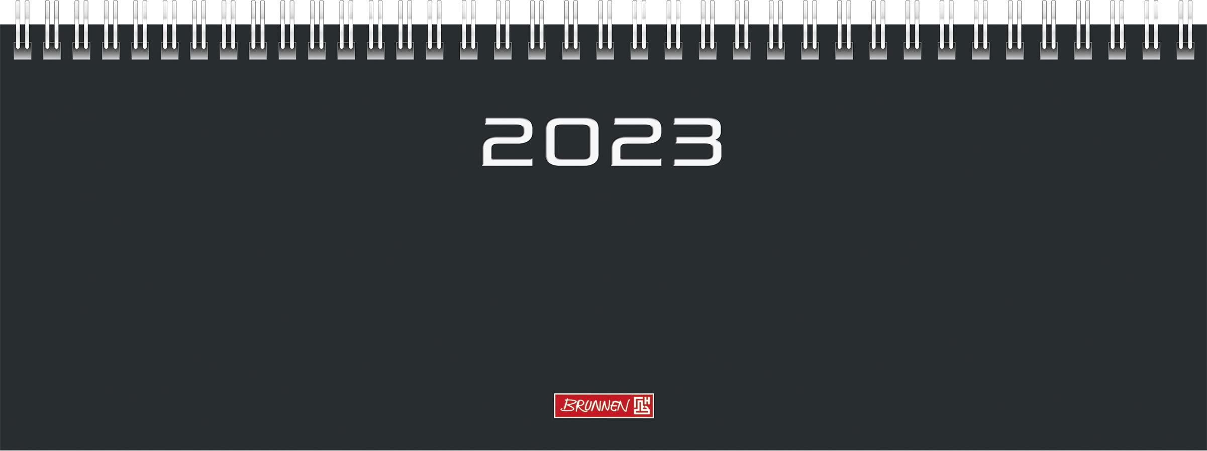 BRUNNEN Weekly calendar model 772 2023 sheet size 29.7 x 10.5 cm black