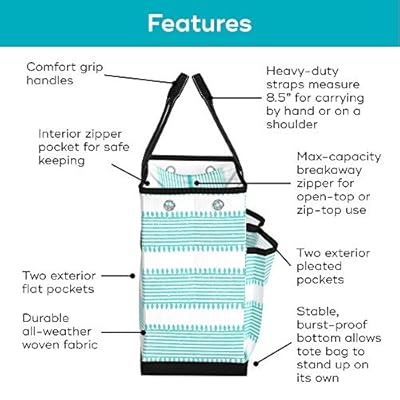 SCOUT BJ Bag - Large, Utility Tote Bag for Women, Nurses, Teachers and Moms with Zipper & 4 Exterior Pockets for… 51dq KgquBL