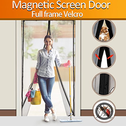 Bestope magnetic screen door heavy duty magic mesh curt…