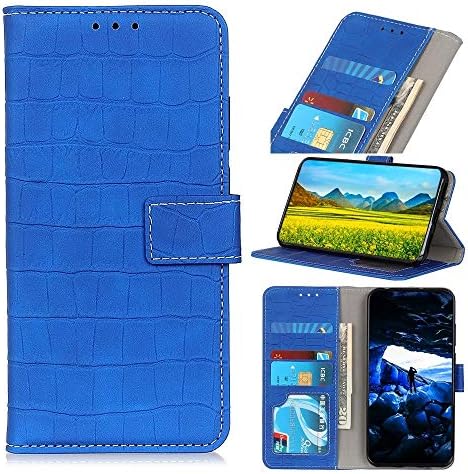 LIAOXIGANG with Holder & Card Slots & Wallet Magnetic Crocodile Texture Horizontal Flip Leather Case for iPhone 11 Pro Max(Black) (Color : Blue)