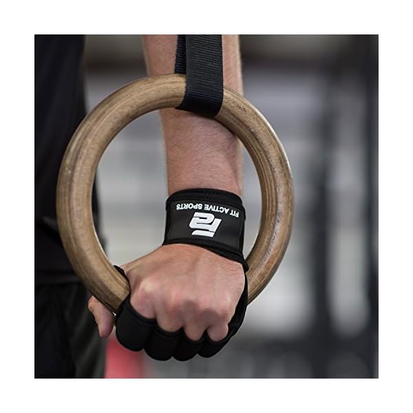 Fit Active Sports New Ventilated Weight Lifting Workout Gloves with Built-in Wrist Wraps for Men and Women - Great for Gym Fitness, Cross Training, Hand Support & Weightlifting. - Image 4